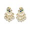 Indian Peacock Earrings for Women - Indian Jhumka Earrings for Women Chandbali Earring in Golden Tone Faux Pearl Bollywood Style Chandelier Dangle Earrings Jewelry for Bride Gift for Her